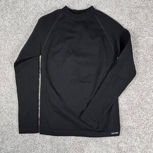 TECHWICK Eastern Mountain Sports Baselayer Long Sleeve Mock Neck Top M L Black